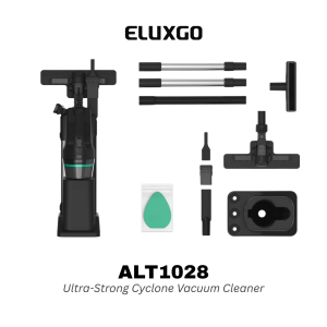 ELUXGO ALT1028 Ultra-Strong Suction Cyclone Corded Vacuum 1000W (20000Pa) with EN95 Antibacterial Technology