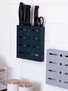 Wall-mounted Kitchen Knives Storage Rack Household Punch-free Knife Finishing Rack household Utensils Organizer Holder