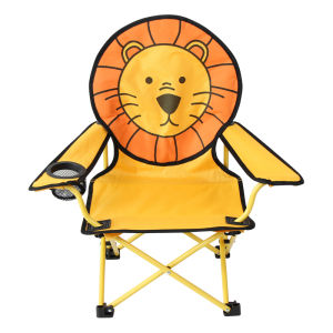 MK | Portable Lion Pattern Folding Camp Chair For Kids With Safety Lock
