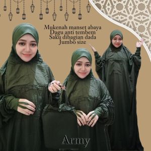 MUKENA MANSET ABAYA ANTI TEMBEM ADEM NYAMAN / HARGA EKONOMIS