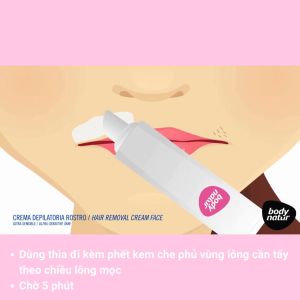 Kem Tẩy Lông mặt Body Natur Hair Removal Cream Face Ultra-Sensitive Skin With Lotus Flower 20ml