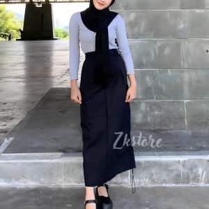 Cargo Skirt wanita - Rok Cargo serut combed stretch