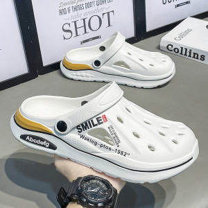 ผู้ชาย ฤดูร้อน กีฬากลางแจ้ง ลำลอง กันลื่น รองเท้าแตะชายหาดกันกลิ่นเปิดนิ้วเท้าสบาย ระบายอากาศได้ดี รองเท้าแตะแบบสวม