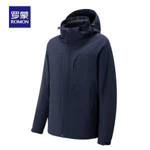 ROMON | Romon Three-in-One Mens and Womens Spring Autumn Winter Outdoor Sports Jacket Windproof Hiking Clothing Standard Fit Zipper Closure