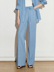 Toyouth | Relaxed Fit Flax Leisure Pants High Waist