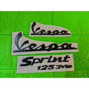 Bộ tem Vespa Sprint 125 3Vie màu đen bóng hàng nhập Thái Lan chất lượng cao dành trang trí riêng cho dòng xe này tem nổi màu sắc rất đẹp và bền giá bán cực tốt bán lẻ như bán sỉ