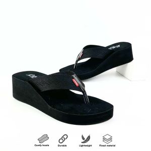 LOZTA Sendal Jepit Wanita Hak 5cm Rajut Tenun 01 Size 36 40