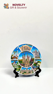 Souvenir pajangan piring Barcelona oleh negara Spain Espana Spanyol