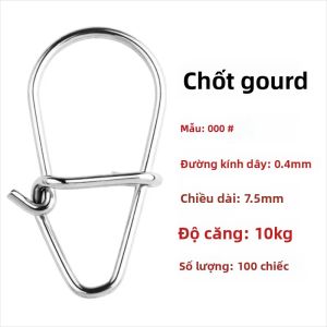 100 Chiếc Móc Câu Bằng Thép Không Gỉ 304 Kẹp Khóa Nhanh Phụ Kiện Cho Xoay Thùng Mồi Câu Dụng Cụ Câu Cá Chốt Khóa
