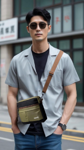 Tas selempang pria dewasa kekinian distro casual trendy karasha slingbag cowok