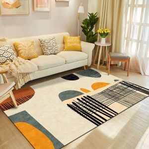 VIKAMA Hiện Đại Tối Giản Boho Thảm Chống Trơn Trượt Ghế Sofa Phòng Khách Diện Tích Lớn Thảm Phòng Ngủ Đầu Giường Sàn Trang Trí Nhà Polyester