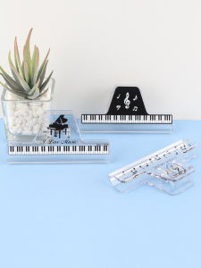 Transparent Music Note Clip Student Piano Sheet Music Holder Violin Quartet Songbook Clip Musical Gifts Plastic Clip