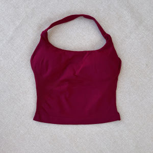 Dneyf1D-3Y-2F Women Halter Padded Sports Tank Top Seamless High‑Stretch Quick‑Dry Yoga Workout Cami Top