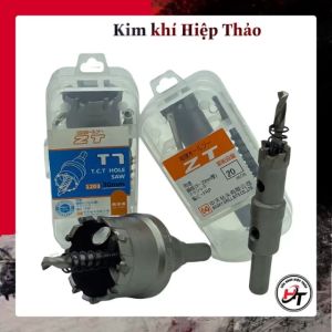 Mũi khoét inox khoan sắt gỗ lỗ tròn cao cấp đầu hợp kim TCT 15mm -30mm MKHK-D-1530