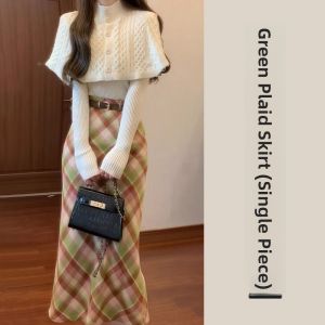 PEIZIXUAN | Red Knit Dress Autumn Winter Set