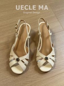 MASHUJIA | Leather Open-toe Sandals for Summer