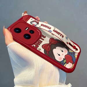 Cartoon Snow White Strap Phone Case for VIVO IQOO 15 12 13 10Pro 11S 8 Female High-End Sensation S Support 7 Soft Silicone 9 Anti-Fall
