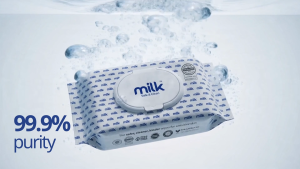 MILK Baby Water Wipes Travel Pack 8s | 99.9% Pure Water | Safe for Face & Mouth [3 Packs]