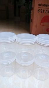 TERLARIS ! 6 PCS TOPLES TABUNG TEBAL DENGAN TUTUP 600 ML / TOPLES KUE KERING / TOPLES PLASTIK BENING SERBAGUNA !