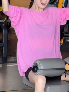 Áo Khoác Yoga Thể Thao Mùa Hè Mới Rộng Rãi Thoáng Khí Nhanh Khô Chống Nắng Áo Khoác Lười Biếng Đơn Giản Thường Ngày Cho Nữ