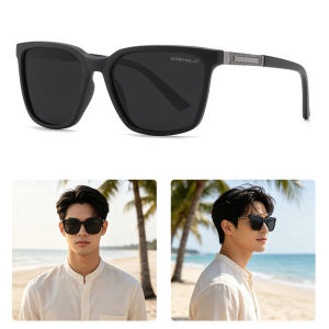 MENSPE Mens Driving Sunglasses Fashion Polarized Sunglasses Square Frame Sunglasses UV400 Clear Vision Sunglasses Cycling Riding Running Fishing Glasses for Men