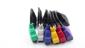 6 Chiếc MultiECUScan 6 Màu Cáp Chuyển Đổi Obd2 Cho Fiat ECUScan ABS Máy Quét Chẩn Đoán Túi Khí OBD Cổng Kết Nối Obd2