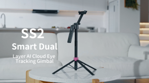 MeeGoo Wireless Bluetooth Tripod Selfie Stick Foldable 360° Auto Face Tracking For Live AI Follow-Up
