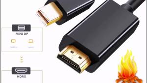 Bộ Chuyển Đổi Cáp 4K Mini DP Sang HDMI Cho MacBook Pro/Air/Mini DisplayPort Thunderbolt Bộ Chuyển Đổi Tương Thích Nam Cáp Tương Thích HDMI