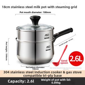 ASD | Baby Safe Stainless Steel Thickened Pot
