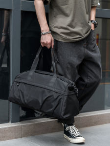 Mens Sport Fitness Bag Short Trip Travel Bag Large Capacity Luggage Bag for Business Trip Handheld Crossbody Bag