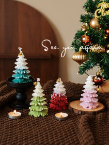 Christmas Scenic Spot Essential Oil Candle Decoration No Smoke Simulation Small Christmas Tree Tabletop Decorations Photography Props
