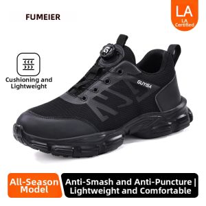 GUYISA | Mens Breathable Anti-Smash Puncture-Resistant Safety Shoes