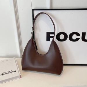 Youth Autumn Lunar November Periapical Abscess Arc Stylish Texture Ins Popular Underarm Womens Bag Fashion Pu Fancy Pure Color