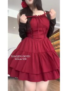 plus Size Summer Beautiful Womens Strapless Dress Sweet And Spicy Fairy Korean Style Midi Skirt Retro Style mid Sleeve Dress