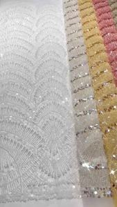 Sequins African Lace Fabric 2026 French Embroidery High Quality Luxury Heavy Beaded Bridal Wedding Lace