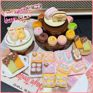 DIY Miniature Siamese Cat Milk Cake Thumb Cookie Wafer Snack Decoration Cream Accessory Bear Model Toy วัสดุอื่นๆ อุปกรณ์ตกแต่ง