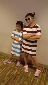 Long Dress Salur Anak Perempuan 1-12 Tahun