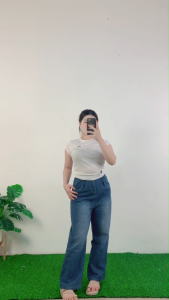 ชุดสองชิ้น เสื้อยืดลายหัวใจผ่ารู ดีไซน์รัดรูป เซ็กซี่น่ารักลงตัว