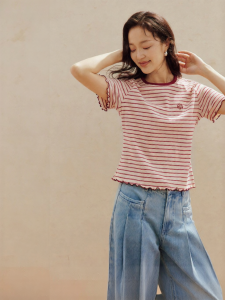 INMAN | Retro Color Block Stripe T-Shirt