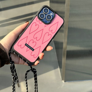 Evenshow Autumn Winter New Style Super Beautiful Strap across Body Genuine Leather Mobile Phone Case with Lanyard for  16Promax15/14 Unique Luxury Shell Anti-Fall Protective Cover