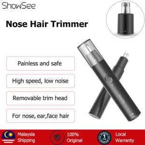 Xiaomi Showsee Electric Nose Hair Trimmer for Men Portable Mini Nose Hair Removal Nose Hair Shaver Facial Care Washable Cutter Head Rechargeble