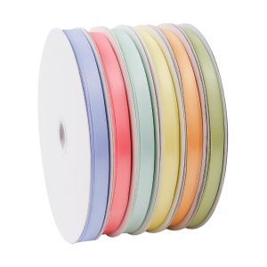 Double-Sided Polyester Ribbon Silk Ribbon Colorful Ribbon Floral Hair Accessory Butterfly Knot DIY Gift Wrapping Extra Large Roll