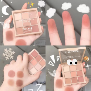 New 2024 DIKALU Mini Nine Color Eyeshadow Palette Matte Pearl Smoked Desert Grey Powder Sweet Cool Grey Diamond Crushed