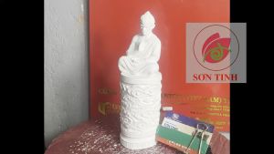 Tượng thạch cao Tôn Ngộ Không ngồi thiền (Không kèm màu) tượng trắng decor