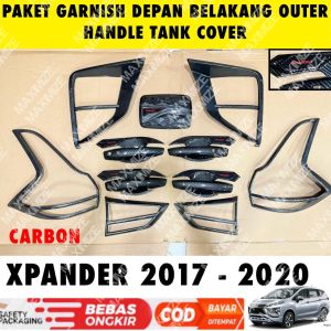 Paket Lengkap Xpander 2017 2018 2020 2021 Garnish Depan Belakang Outer Handle Tank Cover Carbon