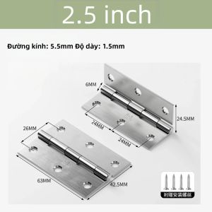 4 Bản Lề Bằng Thép Không Gỉ 304 Cho Cửa Tủ Windows Hộp Gỗ Nội Thất Gia Đình Phụ Kiện Phần Cứng