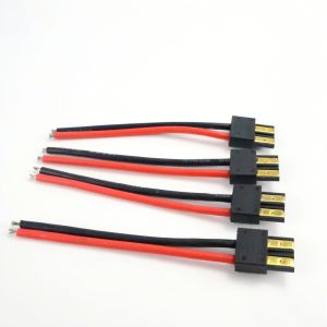 4Pcs TRX Plug Male/Female Connector Adapter Silicone Flexible Cable 10CM 14AWG for Rc Li-Po Battery Drone