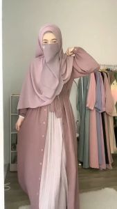 Wednesday APPAREL - Inner Dress Plisket Payung Manset Gamis Mayung Premium