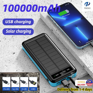 powerbank 150000mah 4USB original powerbank 50000mah fast charging solar power bank magsafe powerbank powerbank pineng 100000mah with Camping LED Flashlight Light with USB/Micro/Type-C/IP Cable 充电宝 移动电源