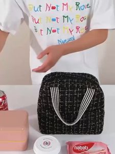 Lunch Bag Thickened Waterproof Lunch Bag Storage Bag Oxford Cloth Large Capacity Lunch Box Bag Bento Bag Resuable Cooler Bag Lunch Container Waterproof Lunch Holder Tote Bag for Women Wide Open Insulated Cooler Bag